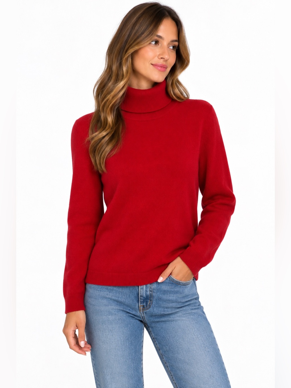 Lark & Ro 100% Cashmere Sweater Turtleneck Medium